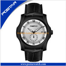 Swiss Movement Quartz Watch for Men with Genuine Leather Band